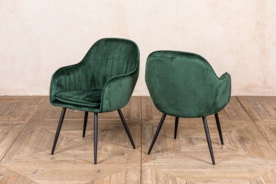 landscape green velvet dining chairs