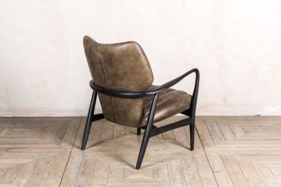 mid century style leather armchair