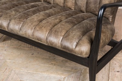 distressed leather sofa