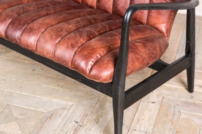 mid century style leather sofa