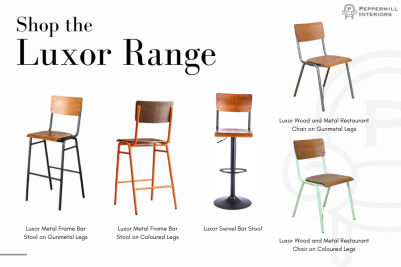 Luxor Wood and Metal Restaurant Chair