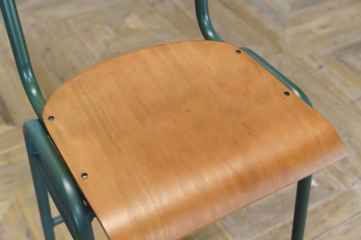 dark green metal bar stool