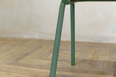 dark green metal dining chair