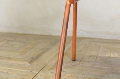 orange metal dining chair