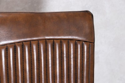 Mini Goodwood Industrial Style Bar Stool - Vintage Brown Back