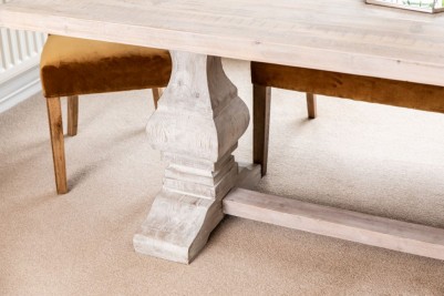 whitewashed oil finish dining table