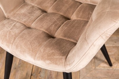 cream contemporary velvet chair