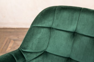 green contemporary velvet chair