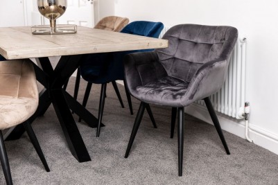 grey velvet chairs