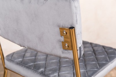 cool grey velvet dining chair