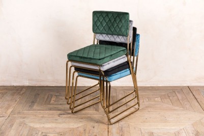 quilted velvet stacking chairs