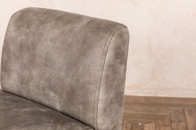 concrete leather dining chair