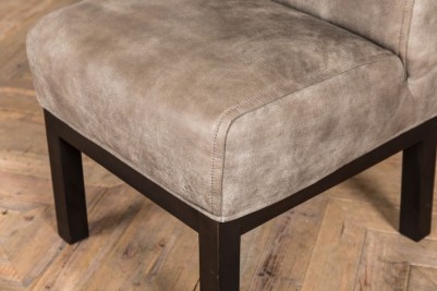 grey leather modern chair