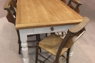oak and pine farmhouse table