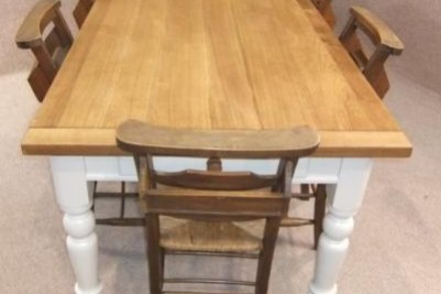 oak and pine farmhouse table
