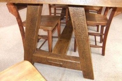 distressed pine table