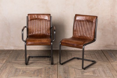 Newbury Leather Dining Room Chairs