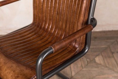 leather dining chair with arms