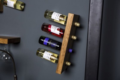 plank wine rack