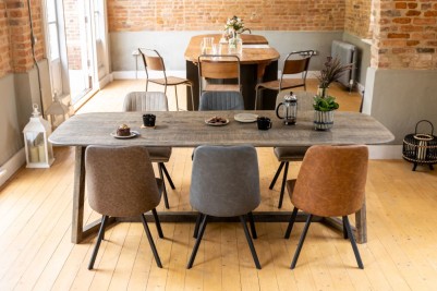 Oak Trestle Dining Table