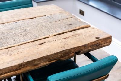 reclaimed timber dining table