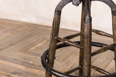 burnt oak adjustable bar stool