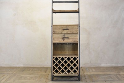 vintage industrial wine rack
