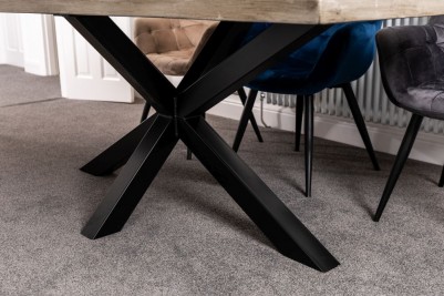 large industrual style dining table