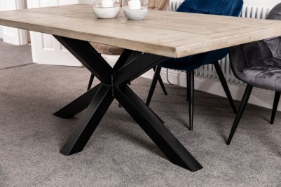matt black industrial table base