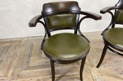 Pair of Upholstered Thonet Chairs