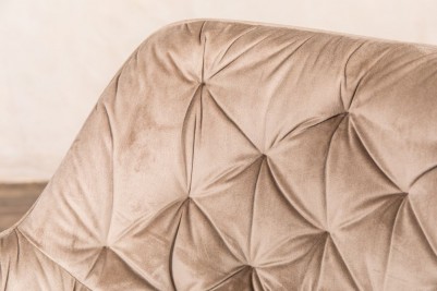 cream velvet buttoned back chair