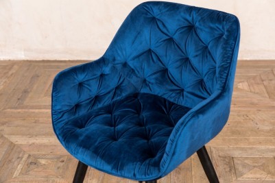 royal blue velvet dining chair