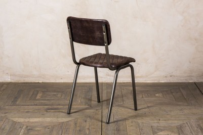 brown leather dining chair