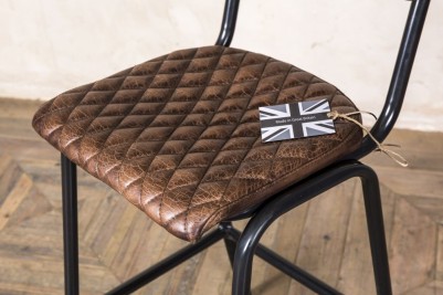 aged leather stool