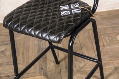 black leather bar stools