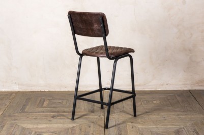 quilted leather bar stool