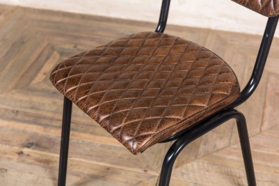 diamond stitch leather chairs