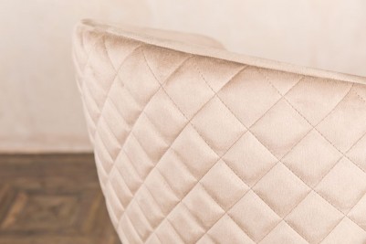 beige luxury quilted velvet bar stool