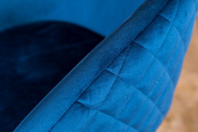 classic blue velvet stool