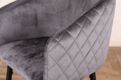 contemporary grey quilted bar stool