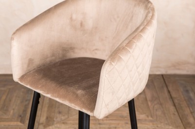 cream velvet stool