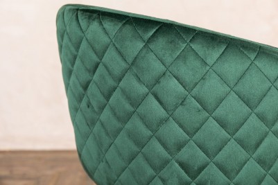 green velvet quilted bar stool
