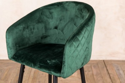 luxury green velvet breakfast bar stool