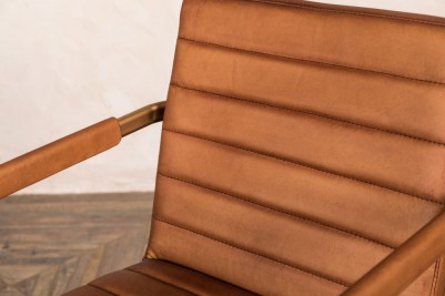 contemporary brown leather dining chair