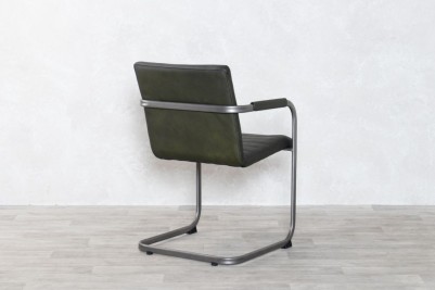 Rio Real Leather Dining Chair - Grey Frame