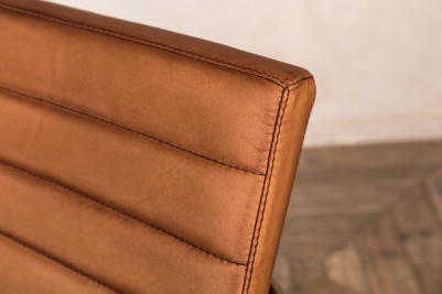 rich brown real leather occasional chair
