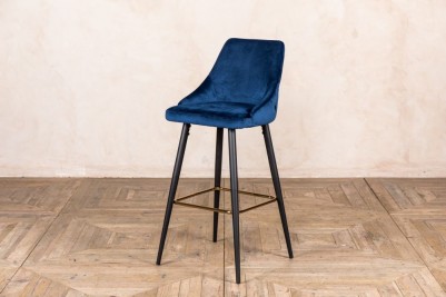 rich blue bar stool