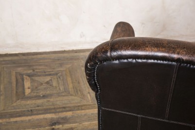 vintage brown leather armchair