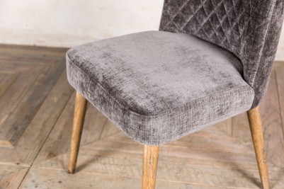 grey chenille dining chair