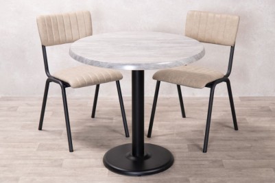 Cement Round Café Indoor Table Set